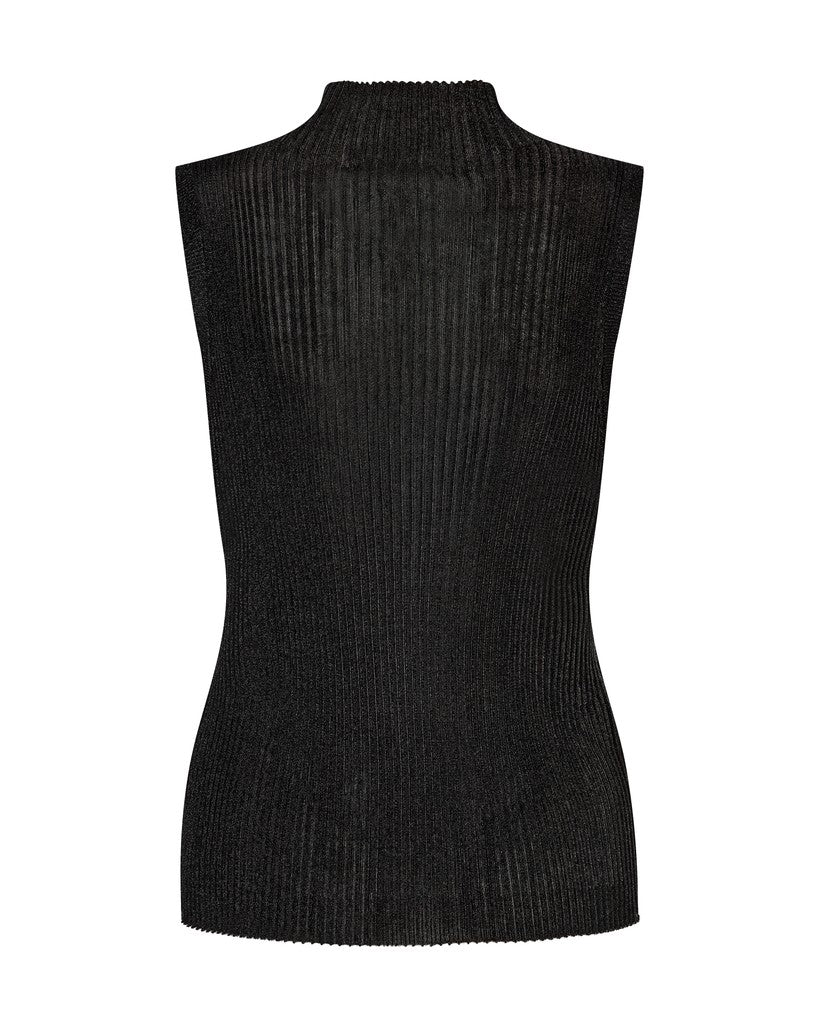 Mos Mosh Manja Highneck Knit Top in Black