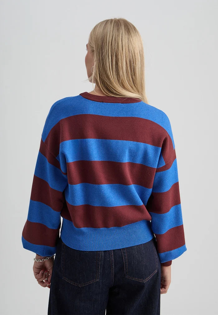 Minus Lolly Knit Pullover in Andorra Stripe