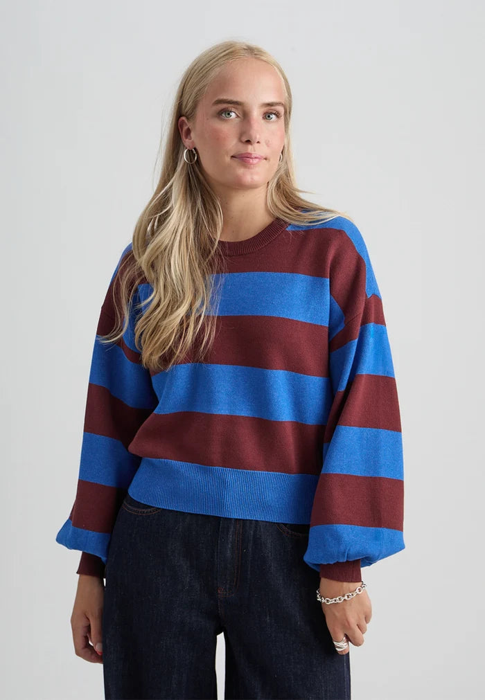 Minus Lolly Knit Pullover in Andorra Stripe
