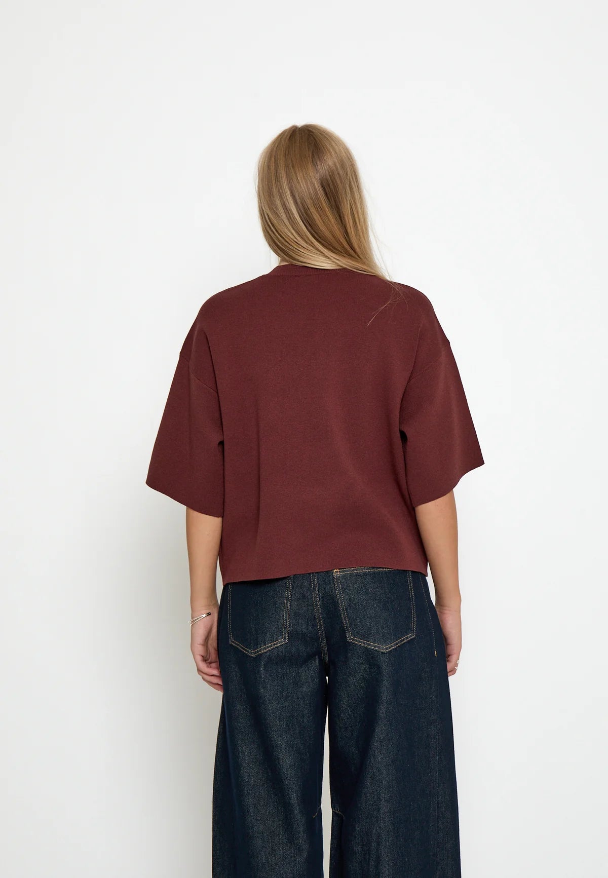 Minus Lupi Knit T-Shirt in Andorra Red