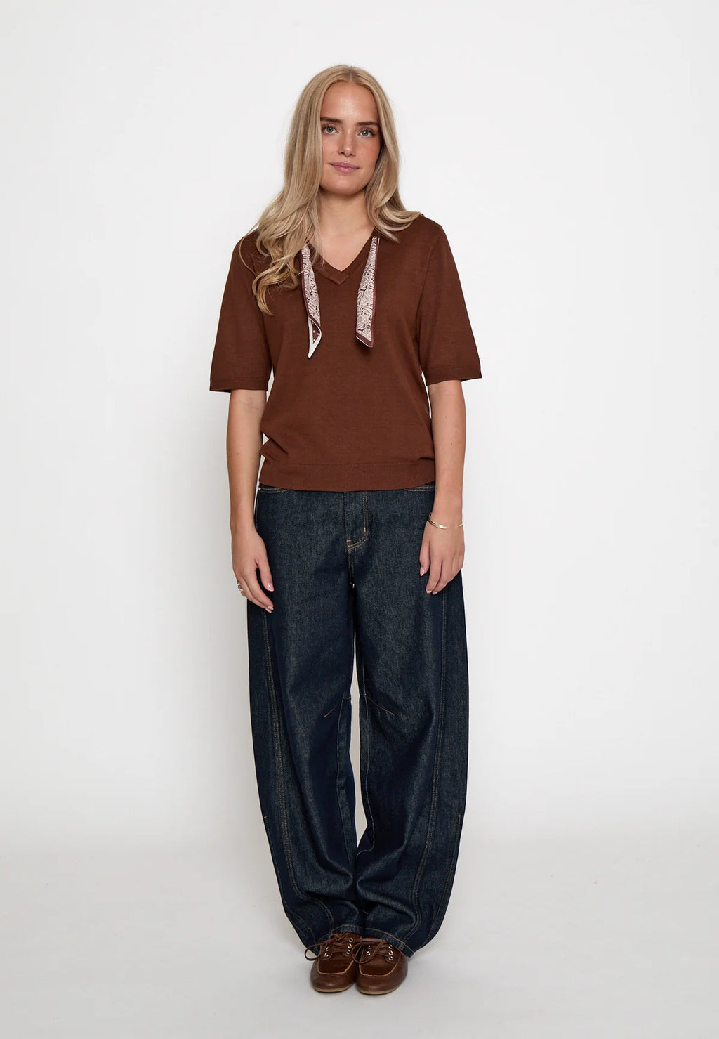 Minus Refaela Knit T-Shirt in Tiramisu