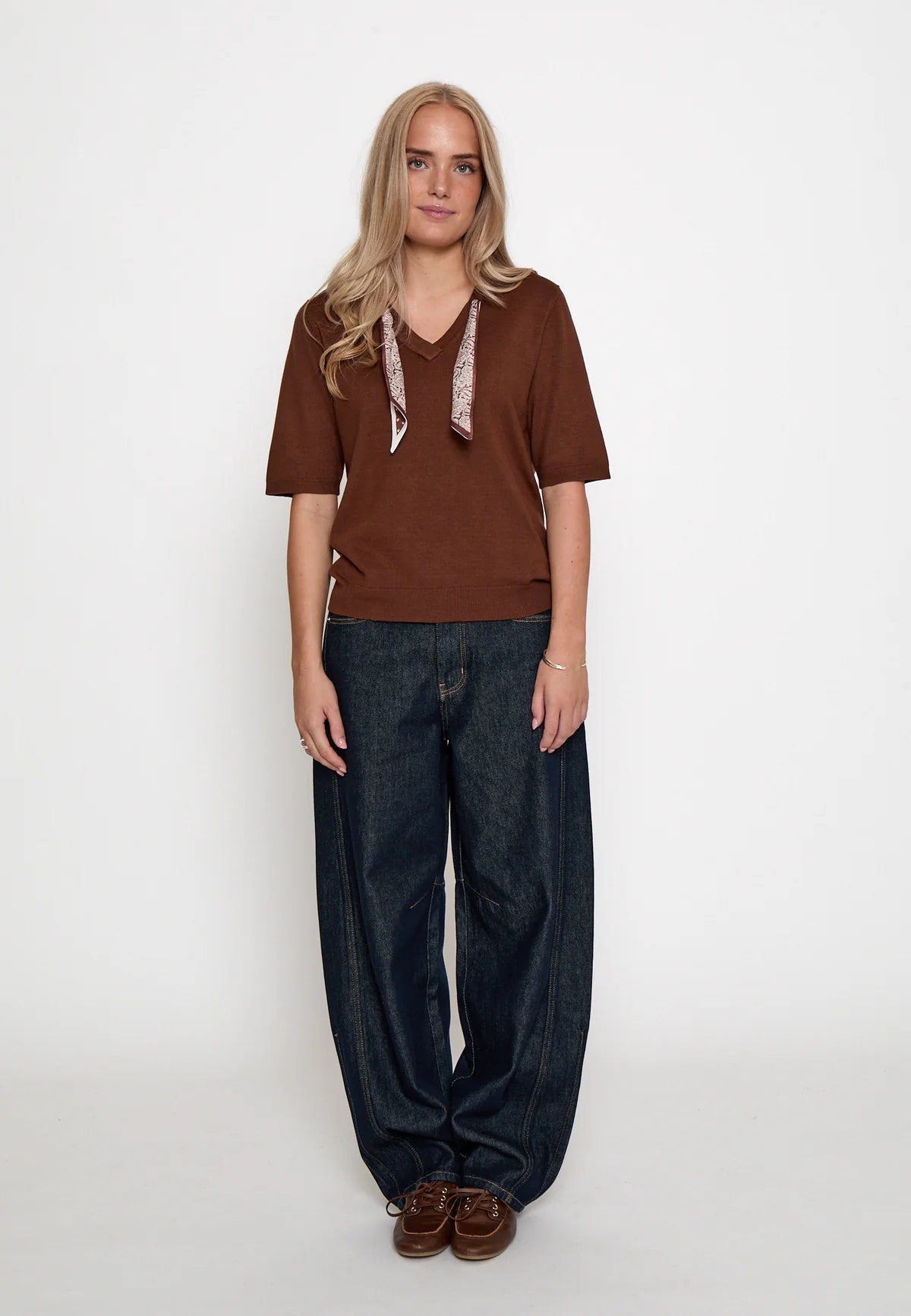 Minus Refaela Knit T-Shirt in Tiramisu