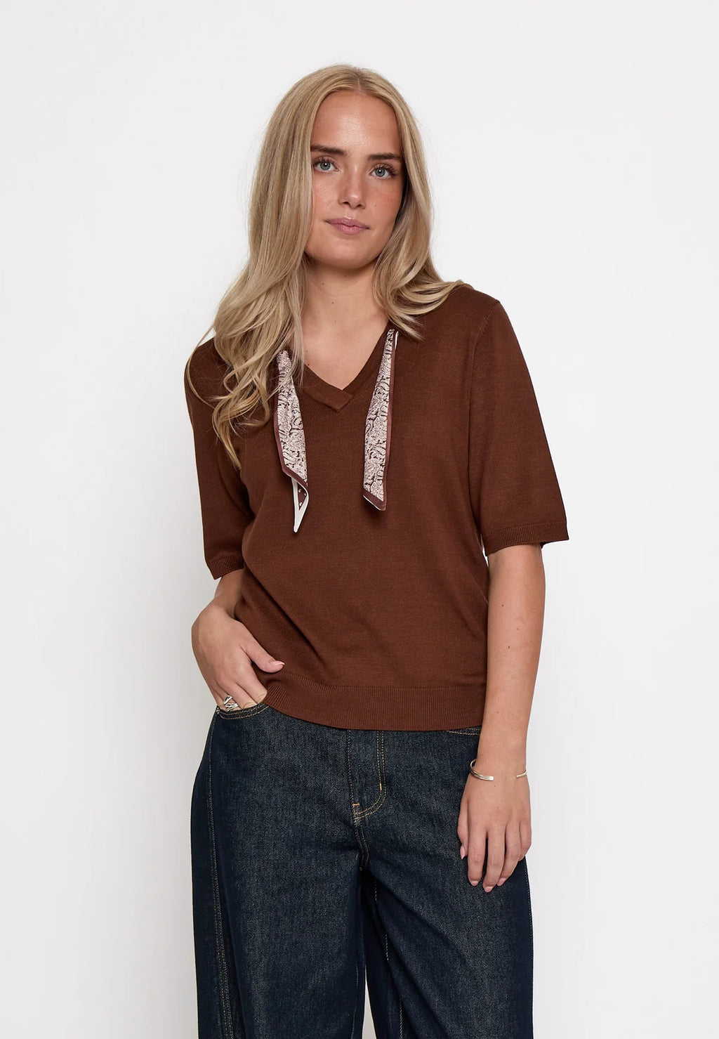 Minus Refaela Knit T-Shirt in Tiramisu