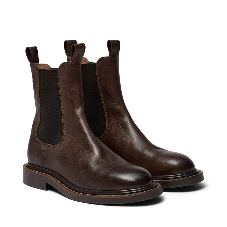Pavement Nord Leather Boots in Brown