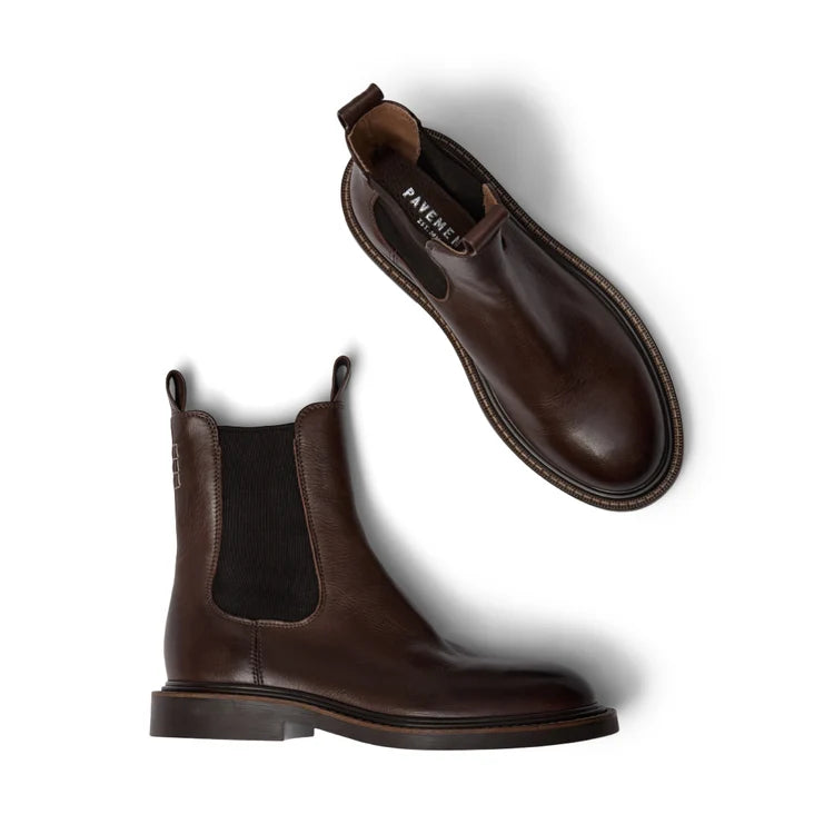 Pavement Nord Leather Boots in Brown