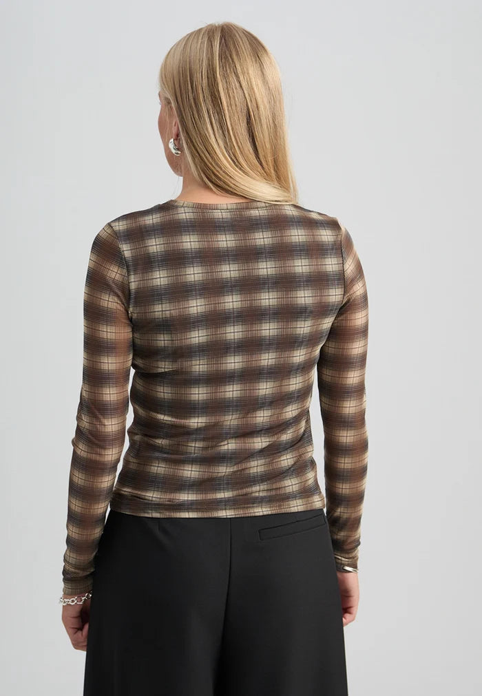 Peppercorn Safina Top in Toffee Print