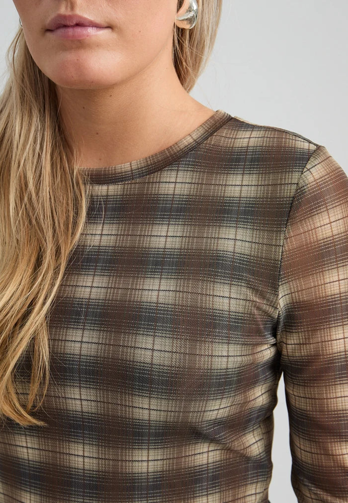 Peppercorn Safina Top in Toffee Print