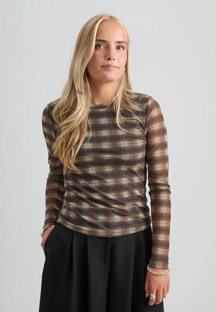 Peppercorn Safina Top in Toffee Print