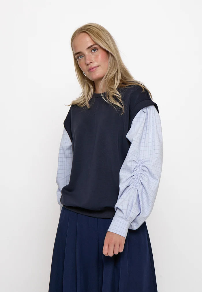 Peppercorn Sidney Sweatshirt in Sky Captain