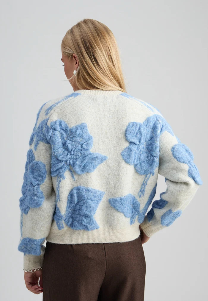 Peppercorn Sine Knit Pullover - Fog Sand Jacquard