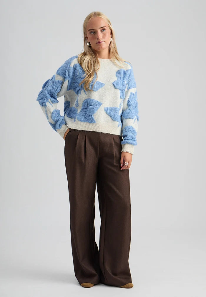 Peppercorn Sine Knit Pullover - Fog Sand Jacquard