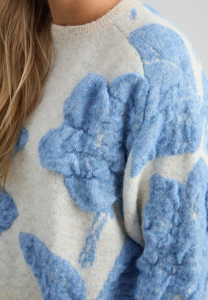 Peppercorn Sine Knit Pullover - Fog Sand Jacquard