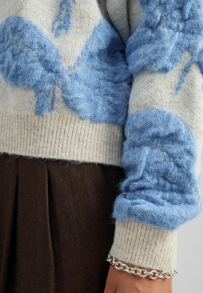 Peppercorn Sine Knit Pullover - Fog Sand Jacquard