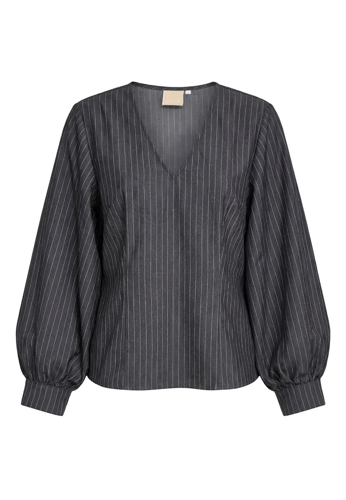Peppercorn Tandy Blouse in Dark Grey Melange