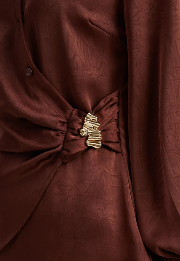 Peppercorn Tina Shirt in Chocolate Bordeaux