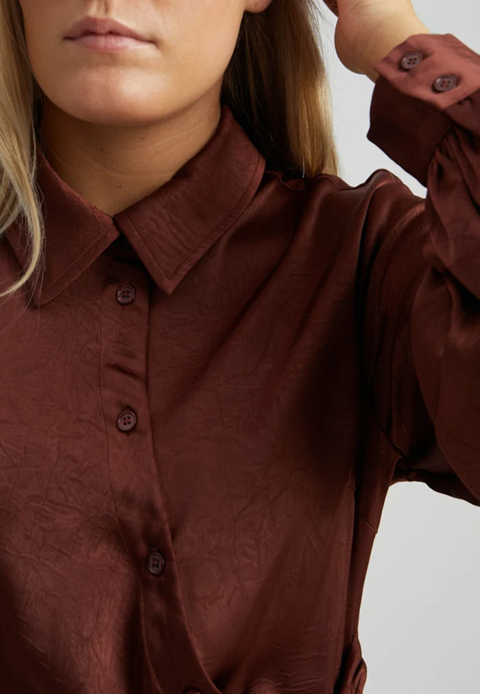 Peppercorn Tina Shirt in Chocolate Bordeaux