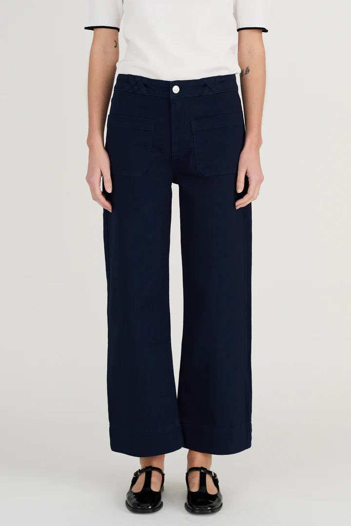 Pieszak Birkin Paris 70s Culotte Jeans in Midnight Navy - J234928