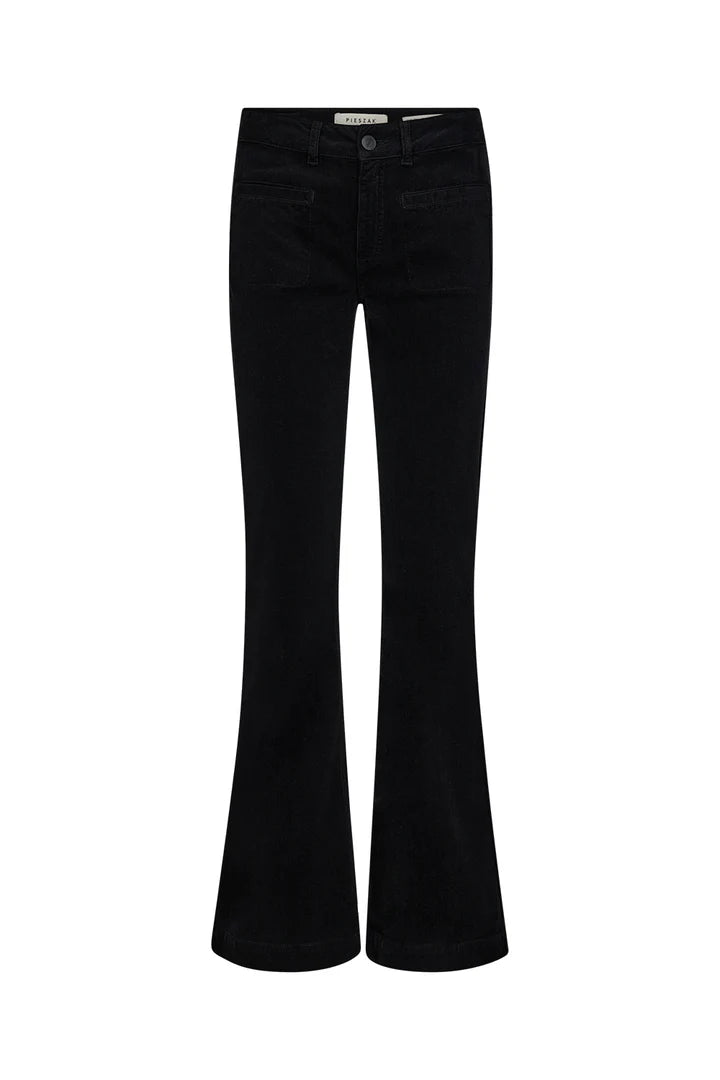 Pieszak Cara 70's Jeans Baby Cord in Black - J235017