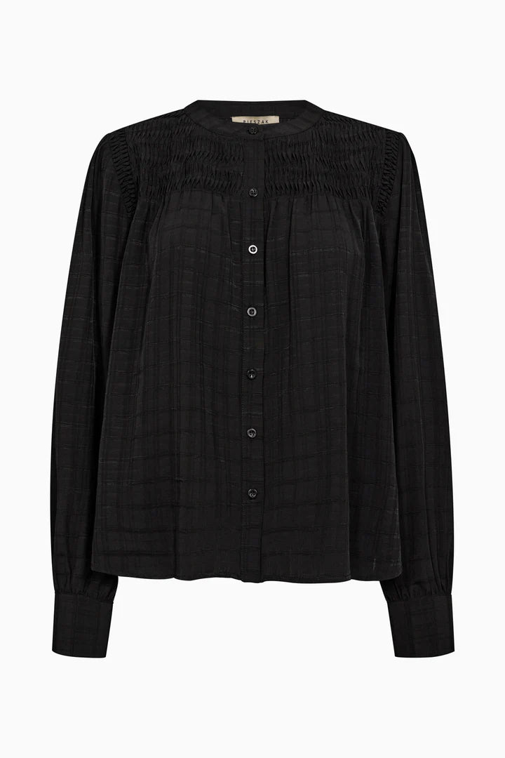 Pieszak Cassie Pintuck Shirt in Black - J234834