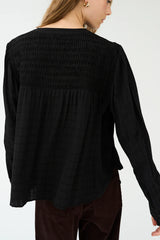 Pieszak Cassie Pintuck Shirt in Black - J234834
