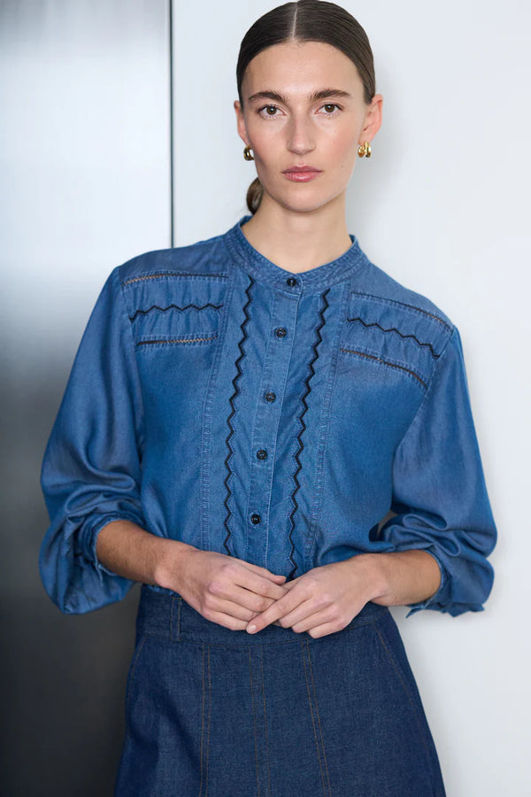 Pieszak Celika Embroidered Denim Shirt - J235051