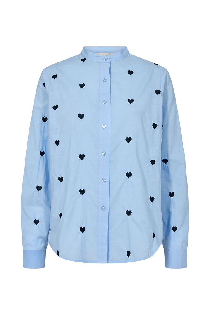 Pieszak Heart Shirt in Pale Blue - J234854