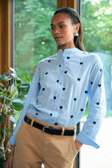 Pieszak Heart Shirt in Pale Blue - J234854