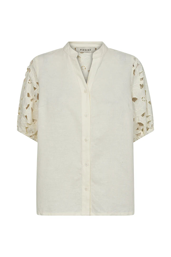 Pieszak Pina Linen Shirt in Ecru - J234989