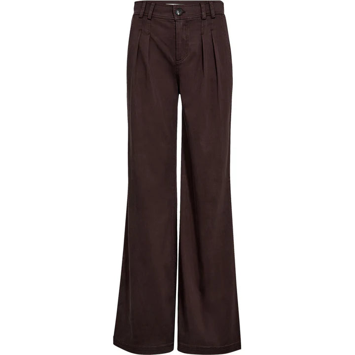 Pieszak Sasha French Pleat Pant in Black Coffee - J235095