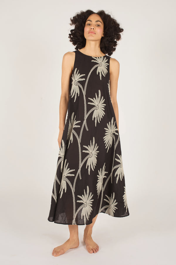 Traffic People Palms of Promise Tribe Dress in  Black - POP12685001