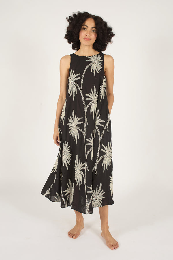 Traffic People Palms of Promise Tribe Dress in  Black - POP12685001