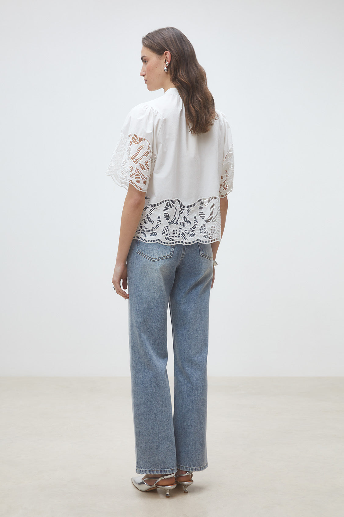 Suncoo Paris Linda Shirt in Blanc Casse - S26C07087