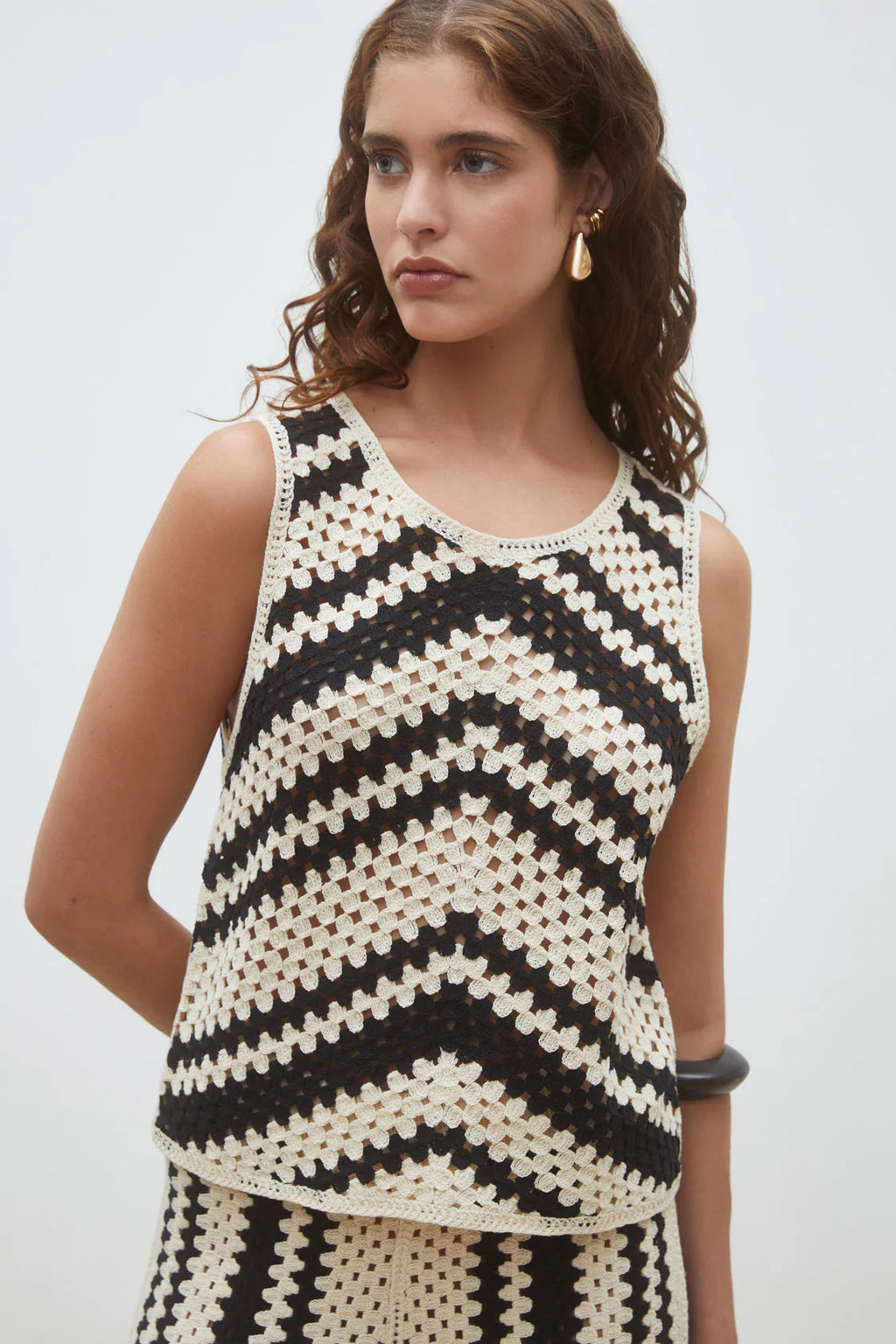 Suncoo Paris Pissaro Tank Top in Creme - S26M01075