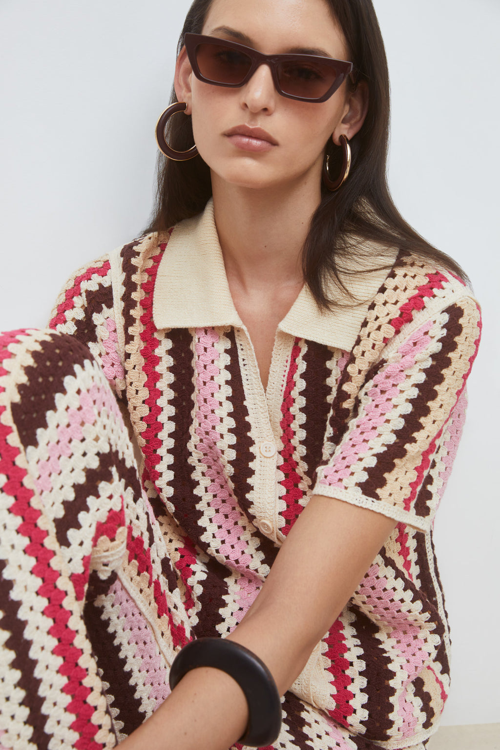 Suncoo Paris Gigi Shirt in Rose - S26M02048