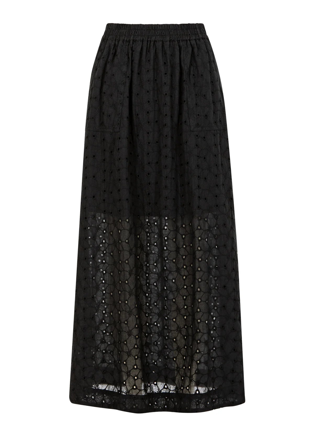 Coster Copenhagen Broderie Anglaise Skirt in Black