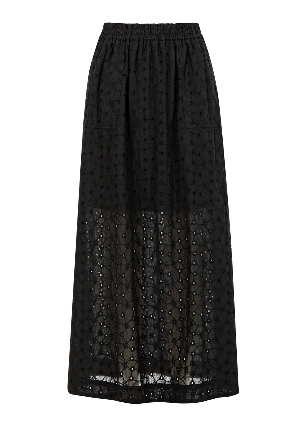 Coster Copenhagen Broderie Anglaise Skirt in Black