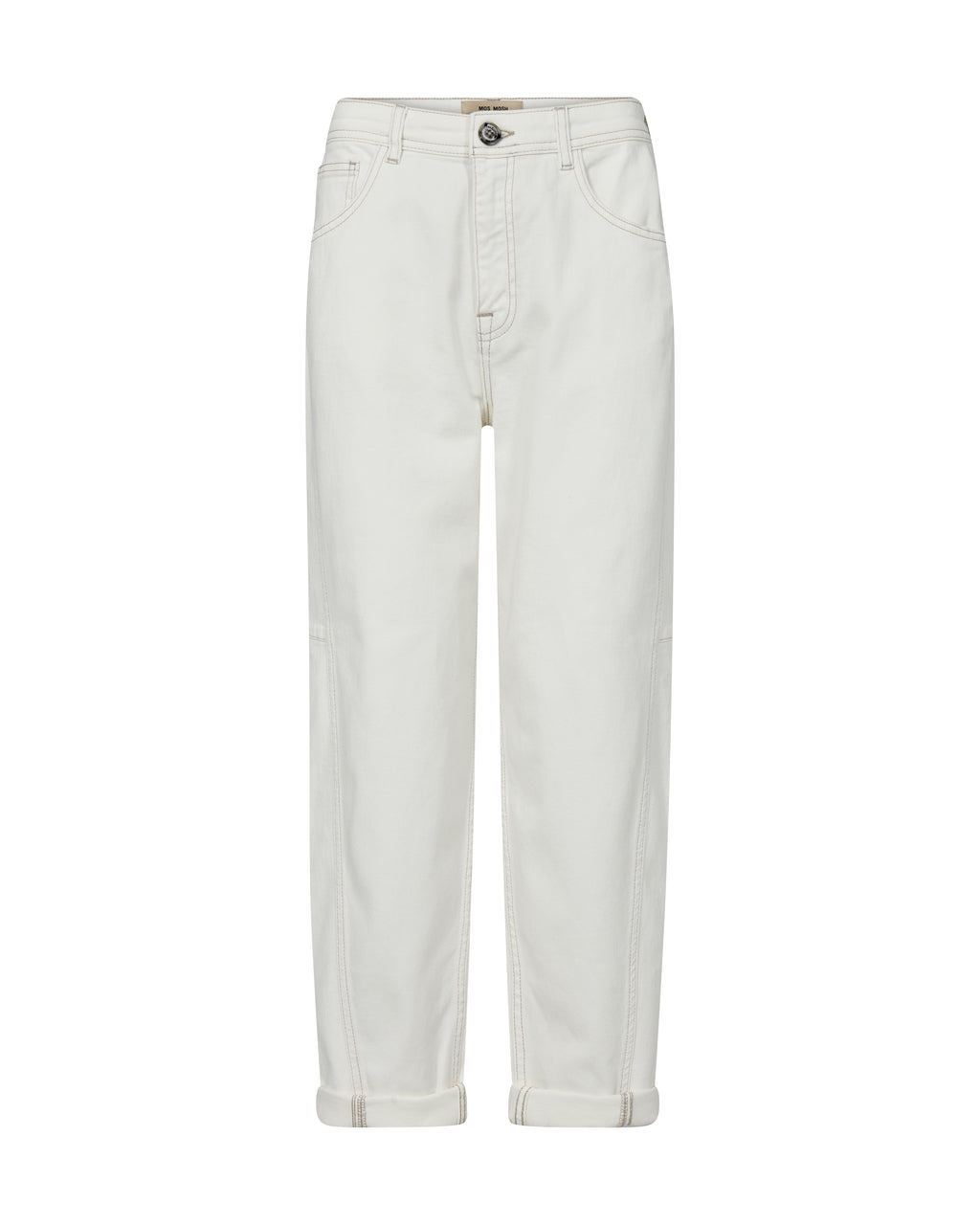 Mos Mosh Aymen Melo Ankle Grazer Trouser in White - 168170