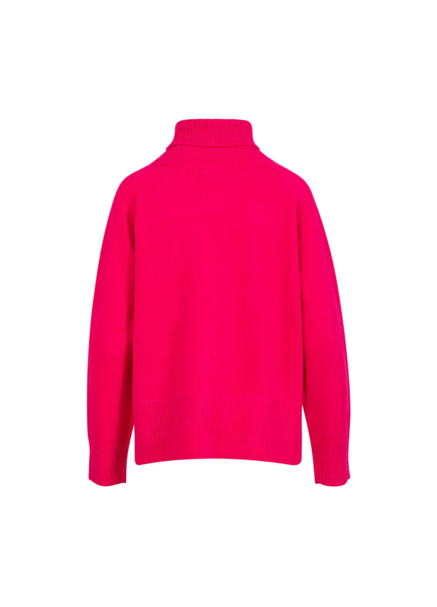 Coster Copenhagen Sweater with High Neck in Hot Pink - 254-2418