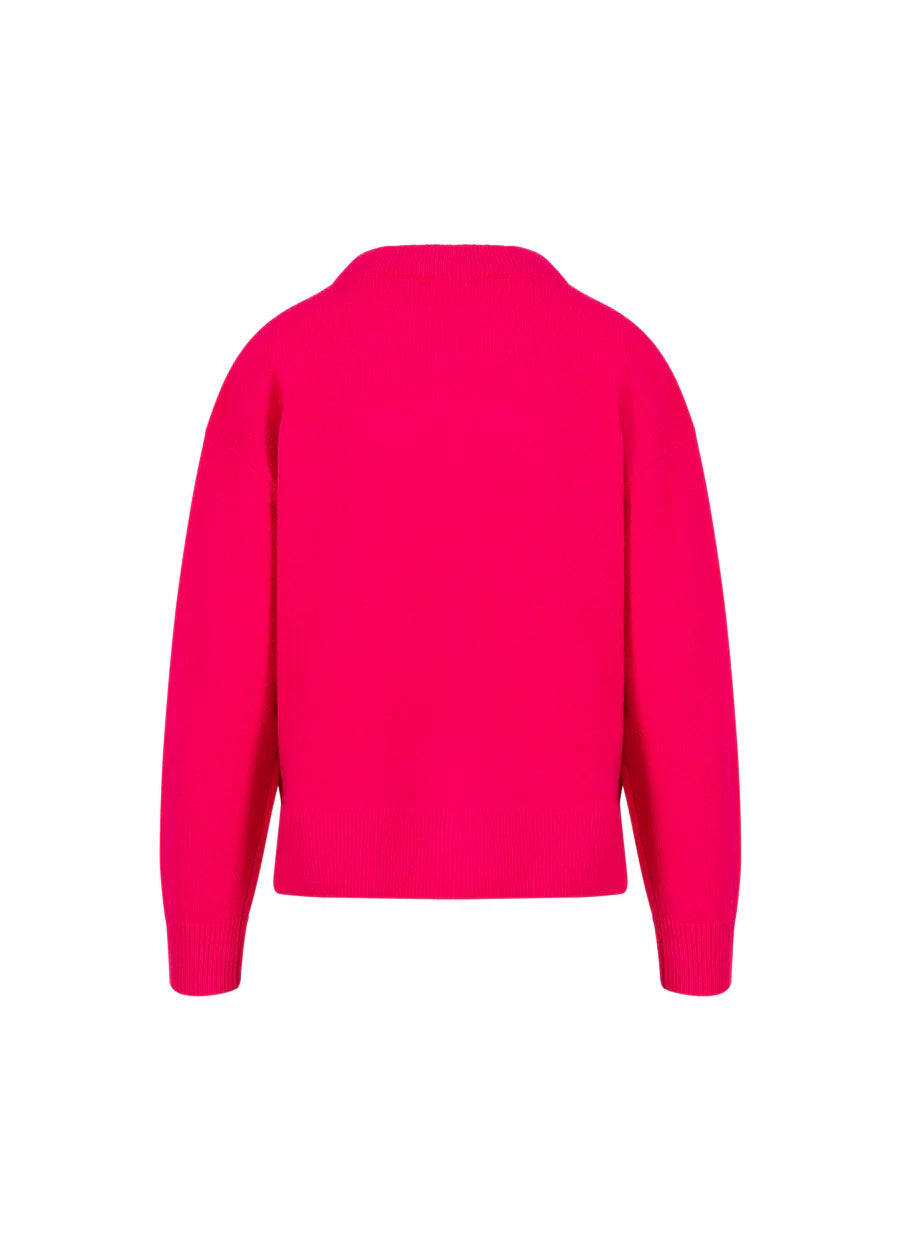 Coster Copenhagen Sweater with Round Neck in Hot Pink - 254-2419