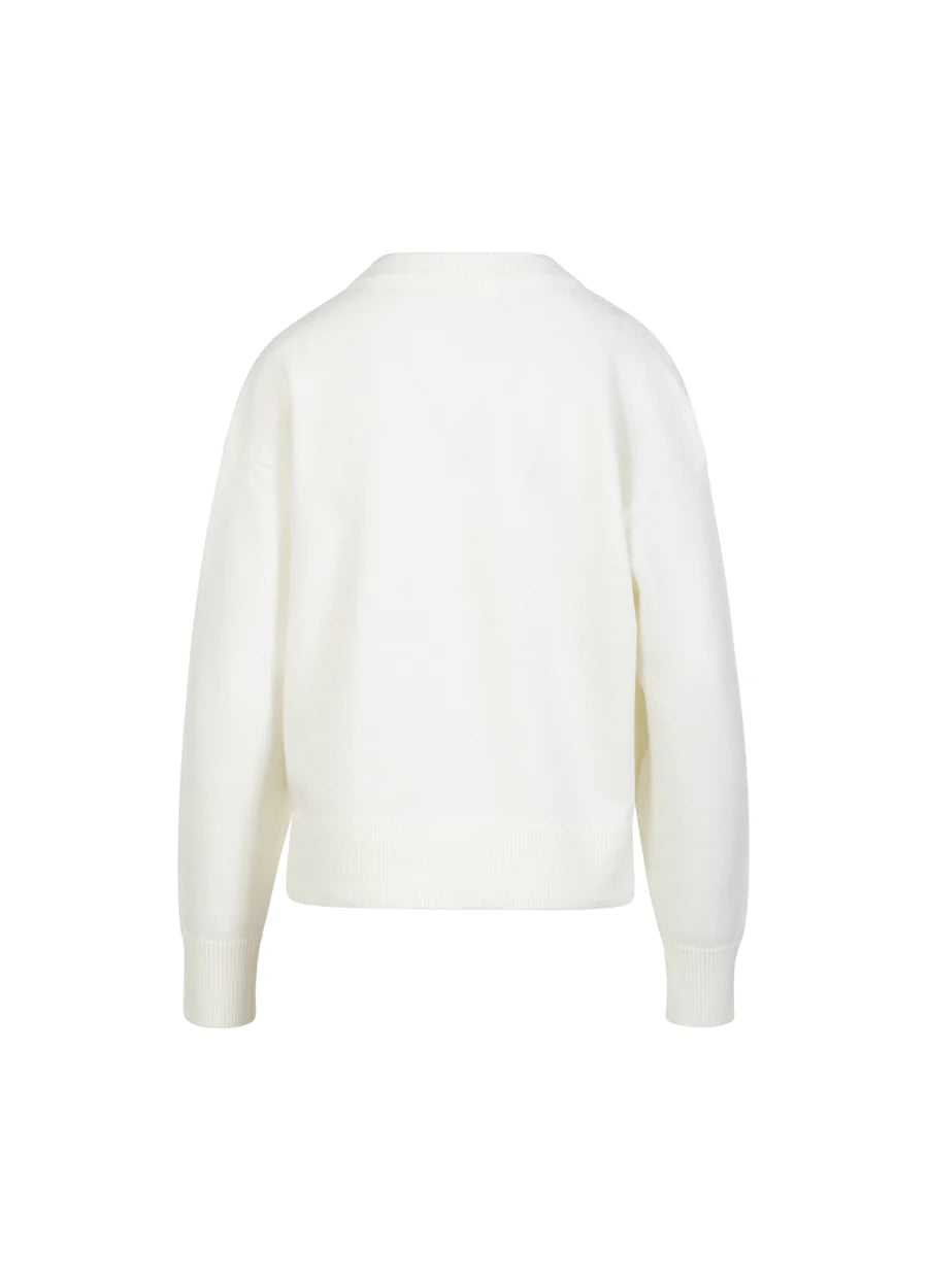 Coster Copenhagen Sweater with Round Neck in White - 254-2419