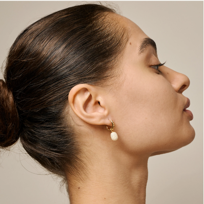 Enamel Copenhagen Earrings Hoops Significant Sparkle Pearl