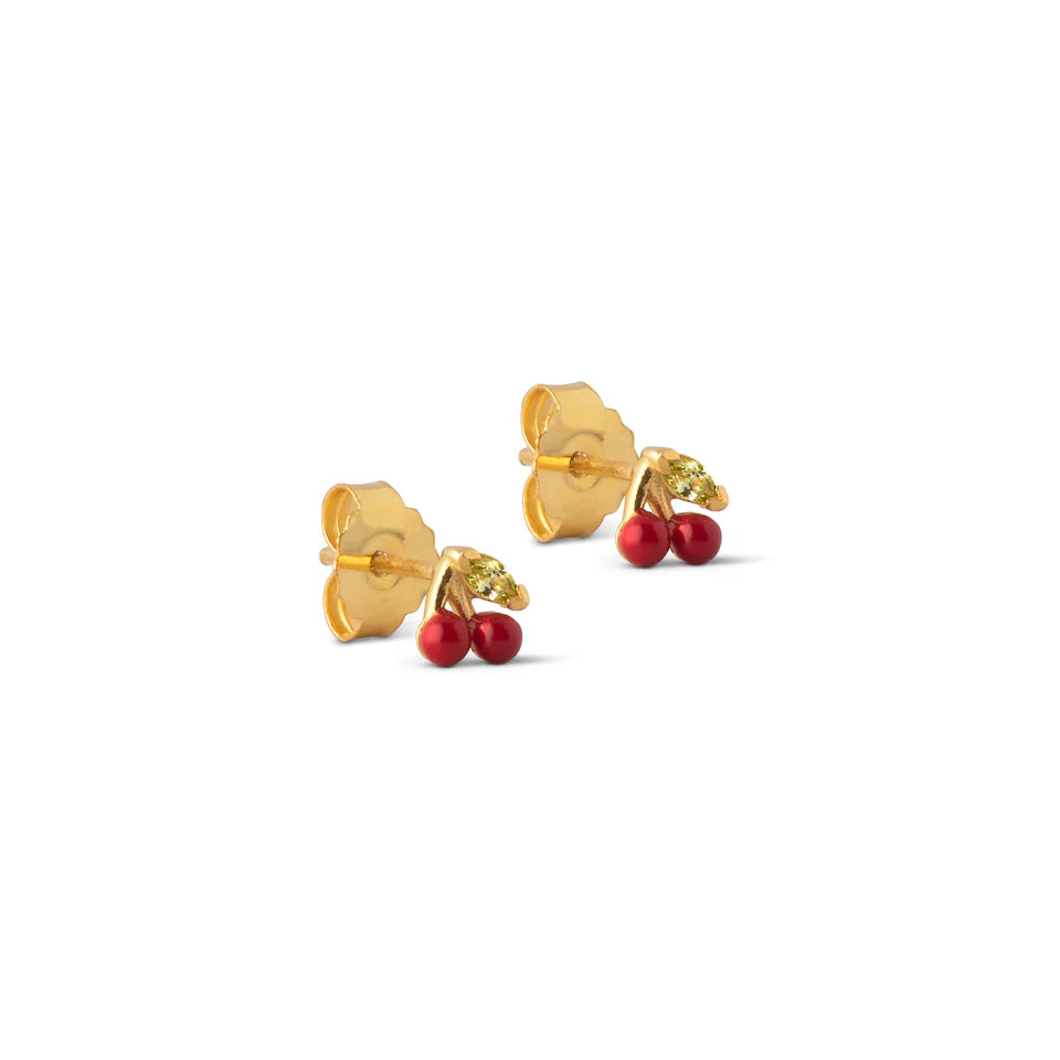 Enamel Copenhagen Cherry Stud Earrings - E218GM