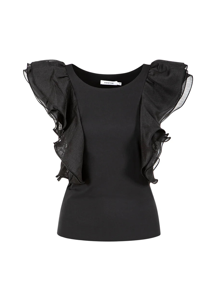 Coster Copenhagen Top with Ruffle Sleeves