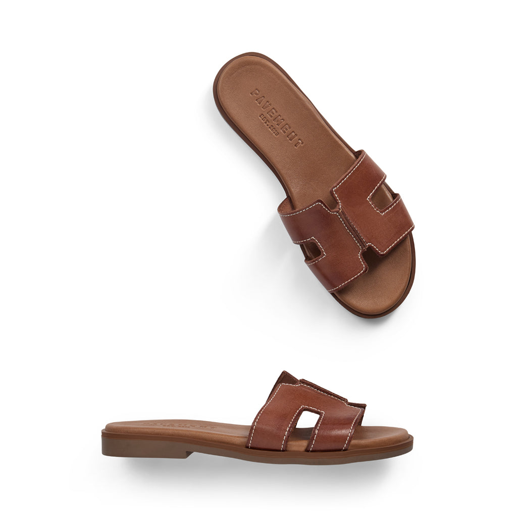 Pavement Denmark Pam Leather Sandal in Tan - TY45