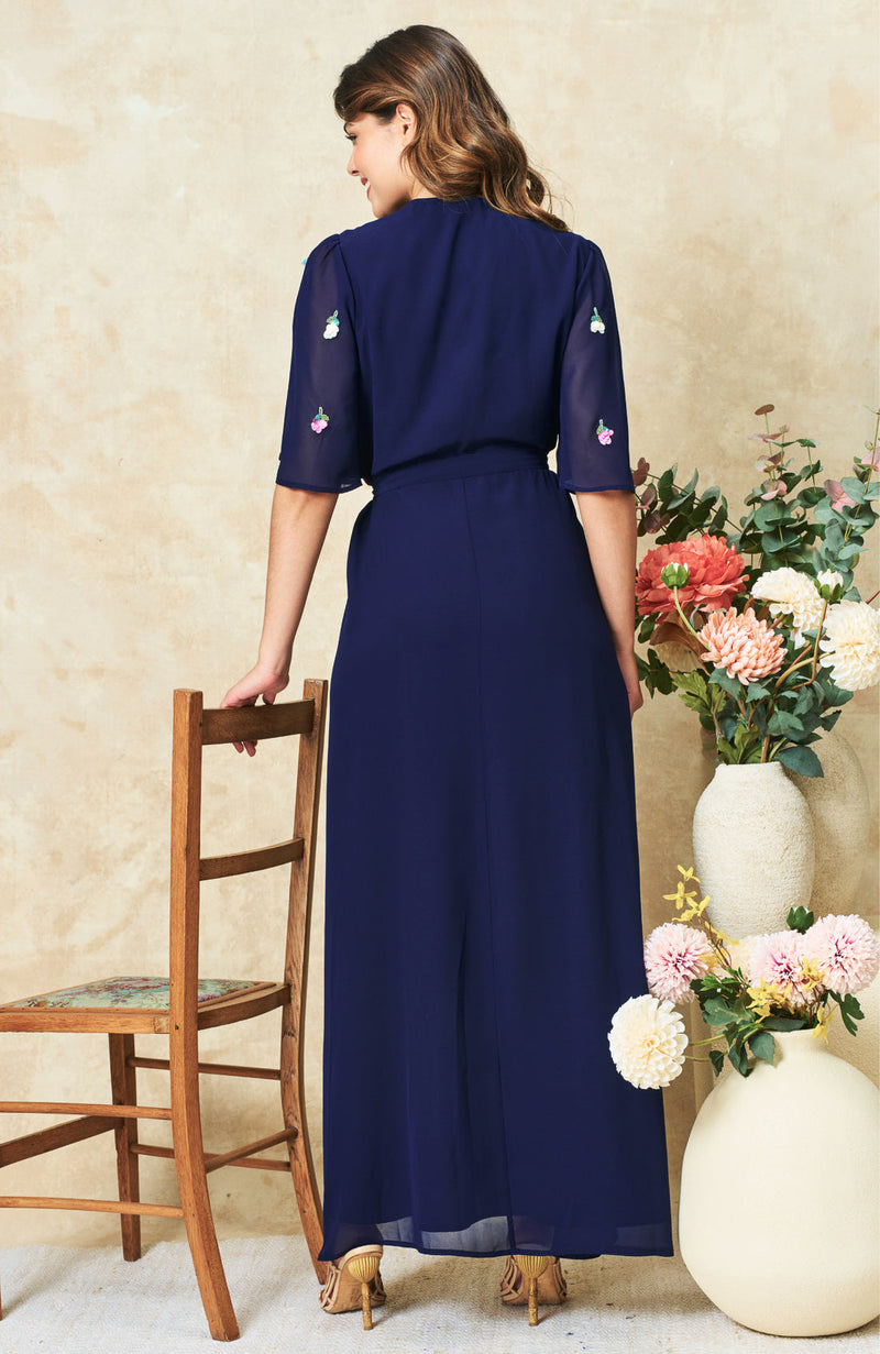 Hope & Ivy The Jillian Embellished Wrap Dress