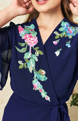 Hope & Ivy The Jillian Embellished Wrap Dress