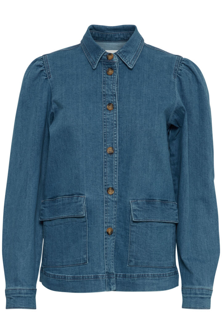 Atelier Reve Harper Denim Jacket-Medium Blue Wash-20119907