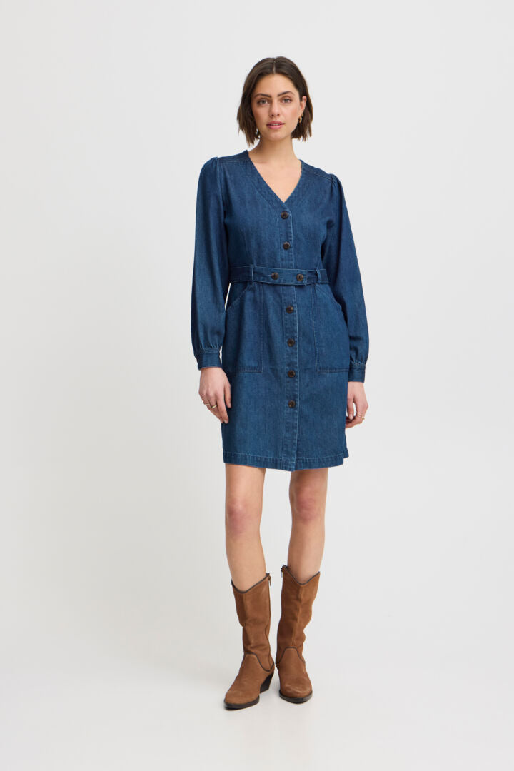Atelier Reve Julietta Dress-Pure Denim Blue Eva Lucia Atelier Reve Julietta Dress-Pure Denim Blue Eva Lucia