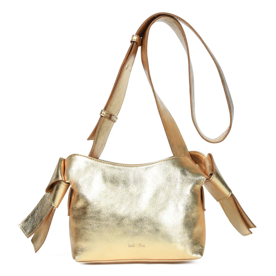 Bell & Fox Anisha Bow Detail Crossbody Bag in Dark Gold