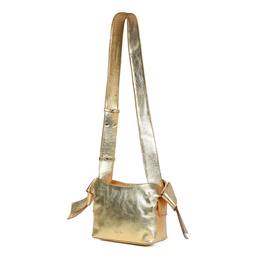 Bell & Fox Anisha Bow Detail Crossbody Bag in Dark Gold